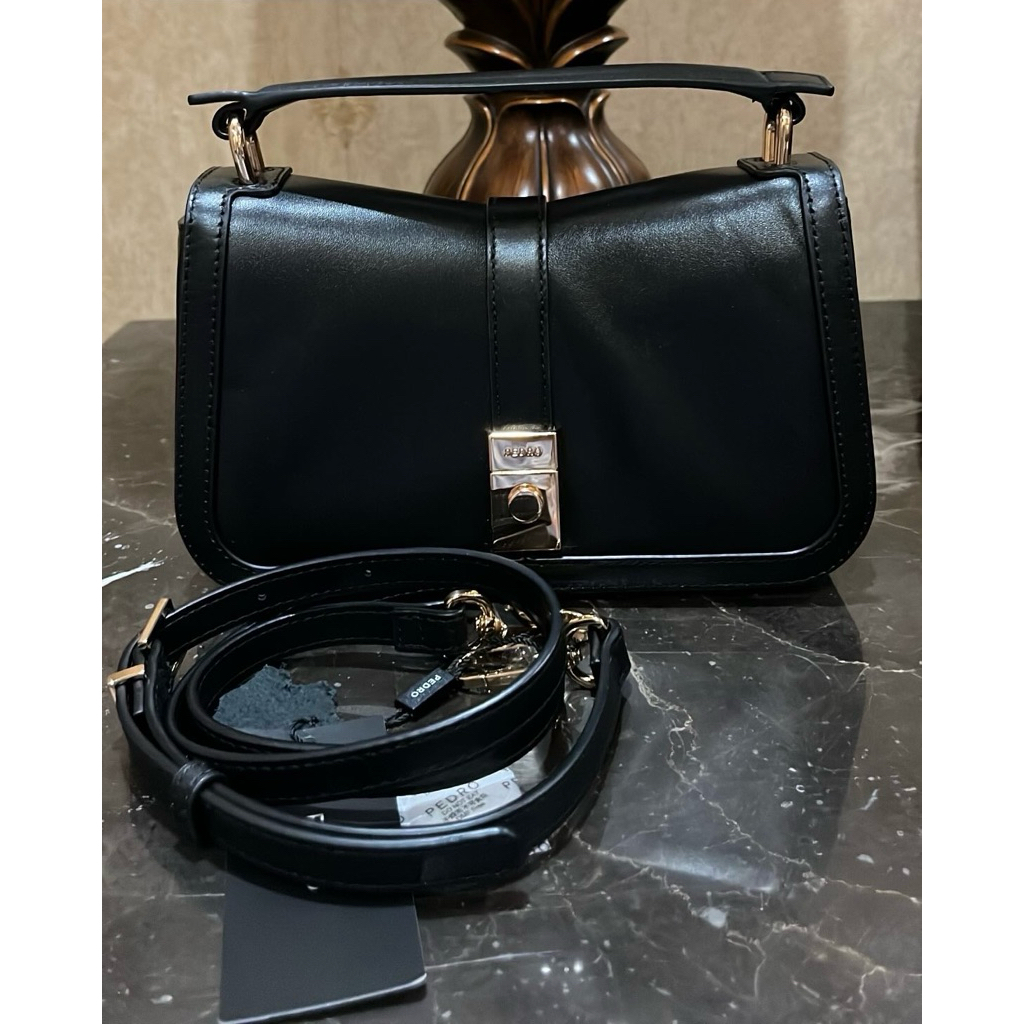 Pedro Top Handle Bag Kulit Studio Farida - Black (100% Original Store)