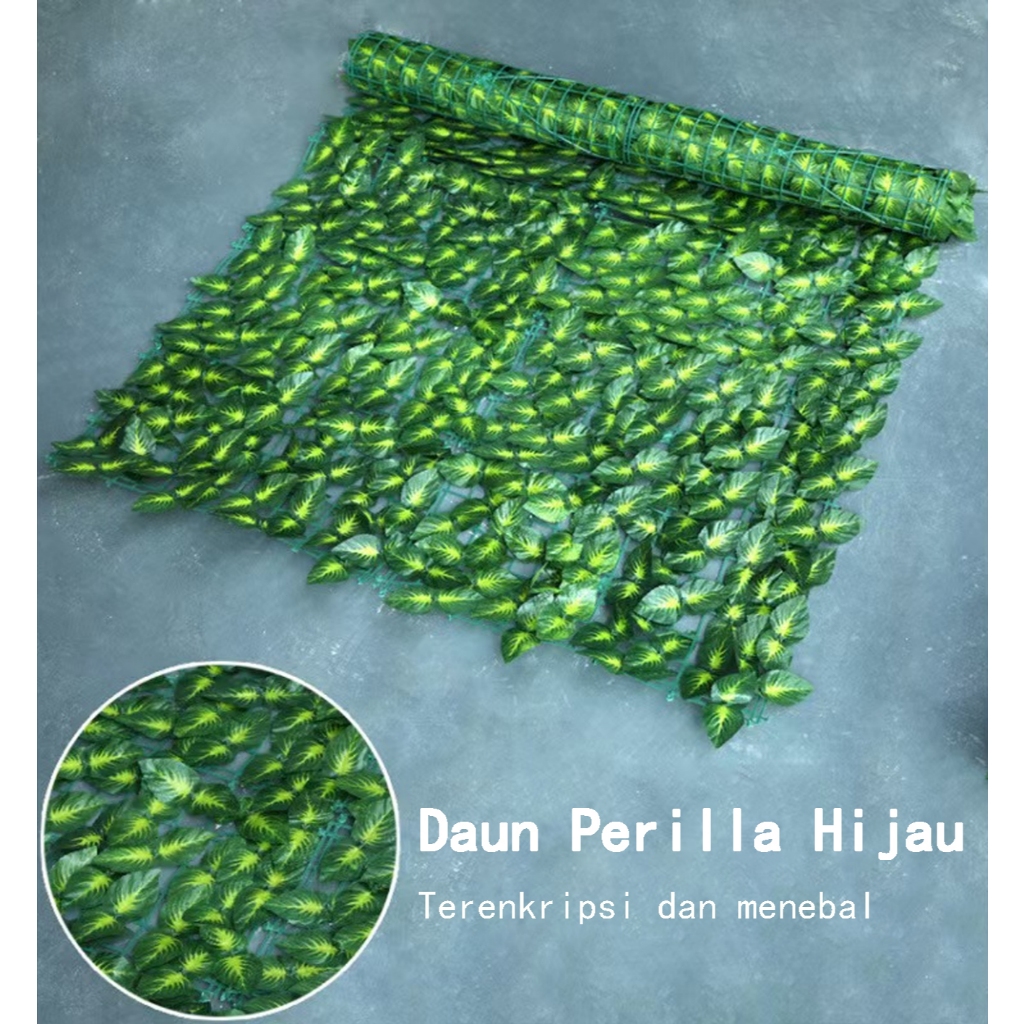 Rumput Dinding Sintetis Dekorasi Dinding Daun Rambat Pagar 3 Meter x 1 Meter Premium/Daun Rambat Sin