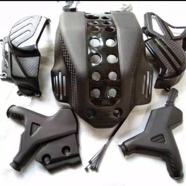 Tutup mesin crf 150l full set  engine guard crf 150l ful  engine gat crf 150 full plastik abs sepert