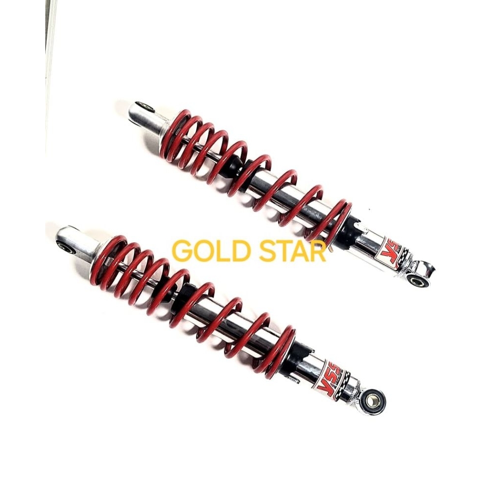 SHOCK BELAKANG COPY YSS MERAH UKURAN 340MM BUAT MOTOR SUPRA X /SUPRA FIT NEW /REVO / REVO FI / BLADE