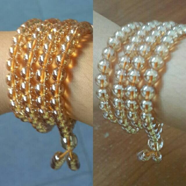 tasbih kalung batu citrine 6mm baru