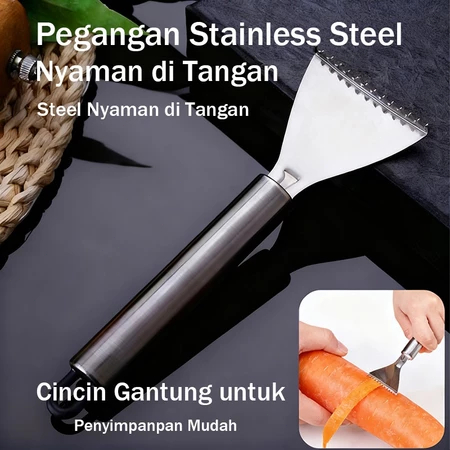 [COD+Pengiriman Cepat 24 Jam] Alat Pembersih Sisik Ikan Pengupas Penyisik Stainless Pengeruk Kulit/A