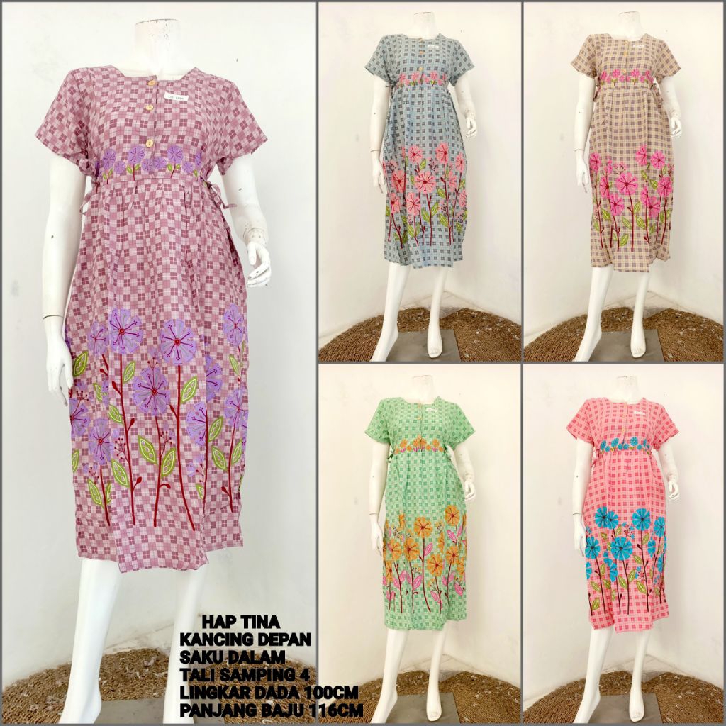 Daster Hap Busui Friendly Chibi Lengan Pendek Ld Kecil Tali Samping/Daster Rayon Modis/Daster kekini