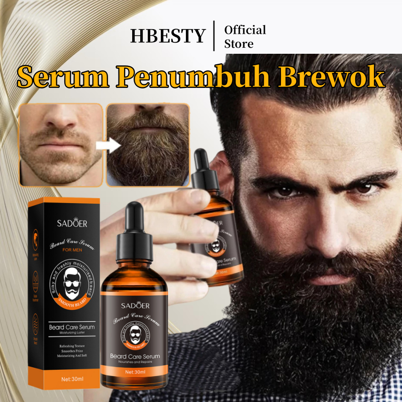 HBESTY Penumbuh brewok Penumbuh kumis Beard serum Penumbuh jenggot brewok tercepat Penumbuh Brewok P
