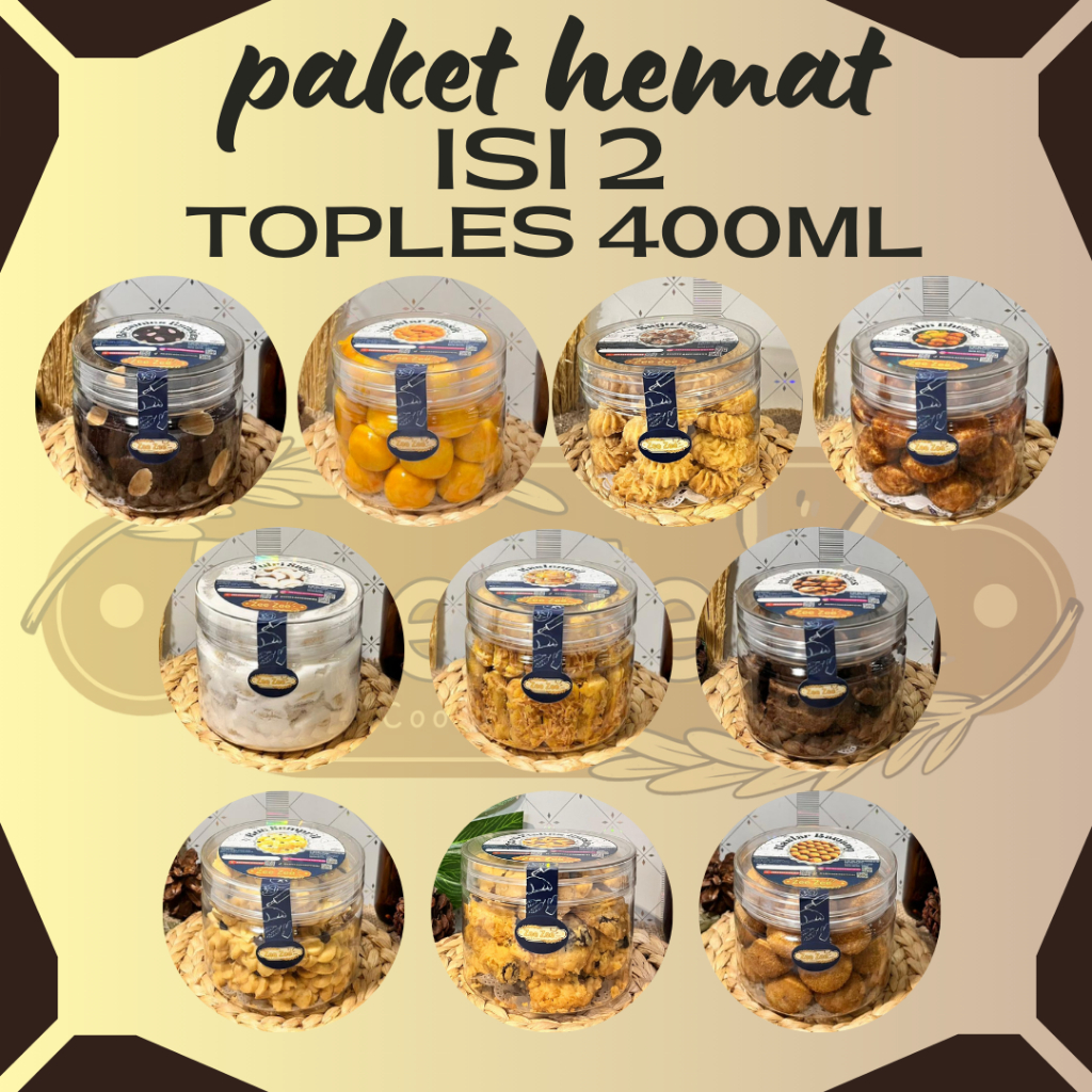 Kue Kering Paket Hemat 18 varian (isi 2 toples 400ml) kue kering kiloan paket natal lebaran camilan