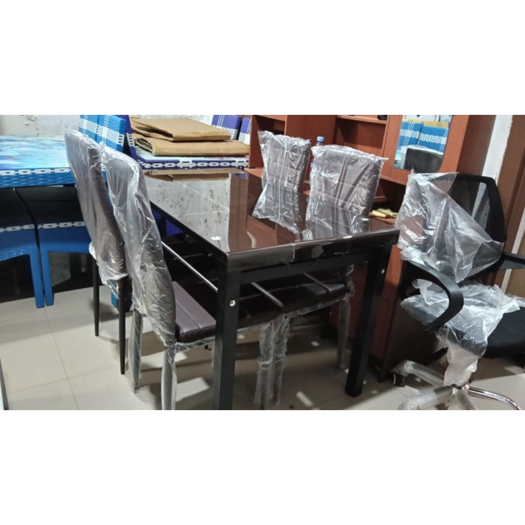 meja makan 4 kursi minimalis meja makan kaki besi