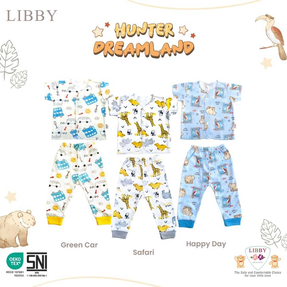 LIBBY-SETELAN PENDEK PANJANG NB NEWBORN LIBBY SERI HUNTER DREAMLAND