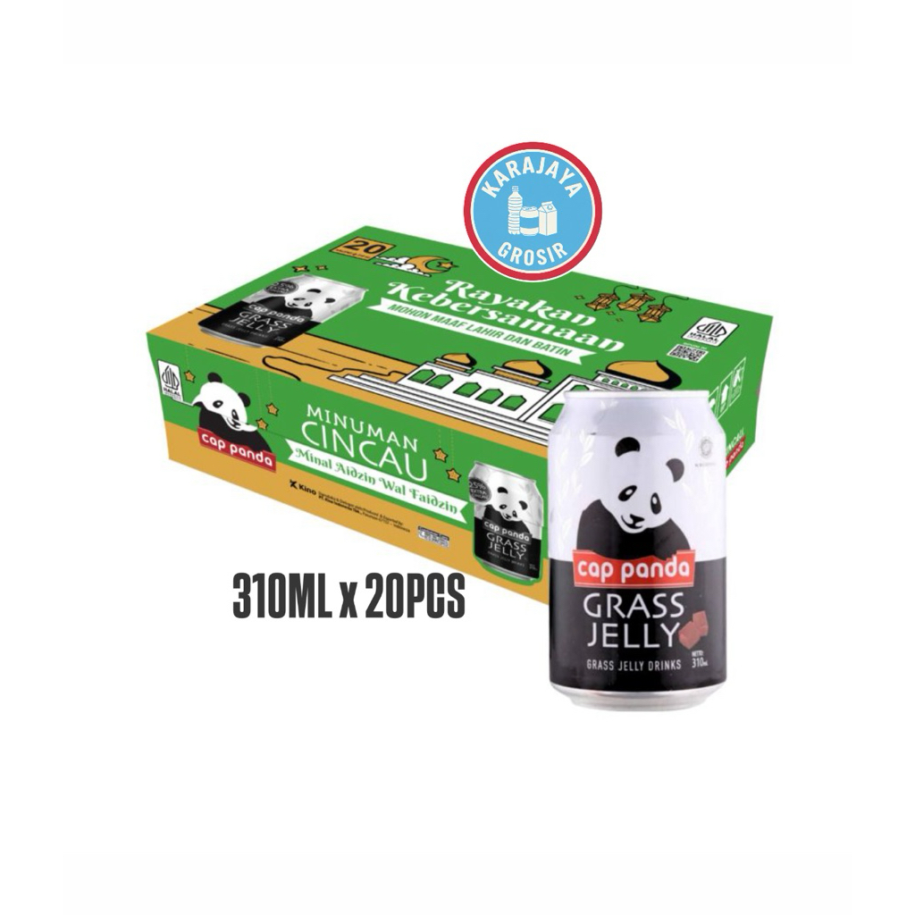 Cap Panda Grass Jelly Cincau Kaleng 1 Dus 310ml 20pcs
