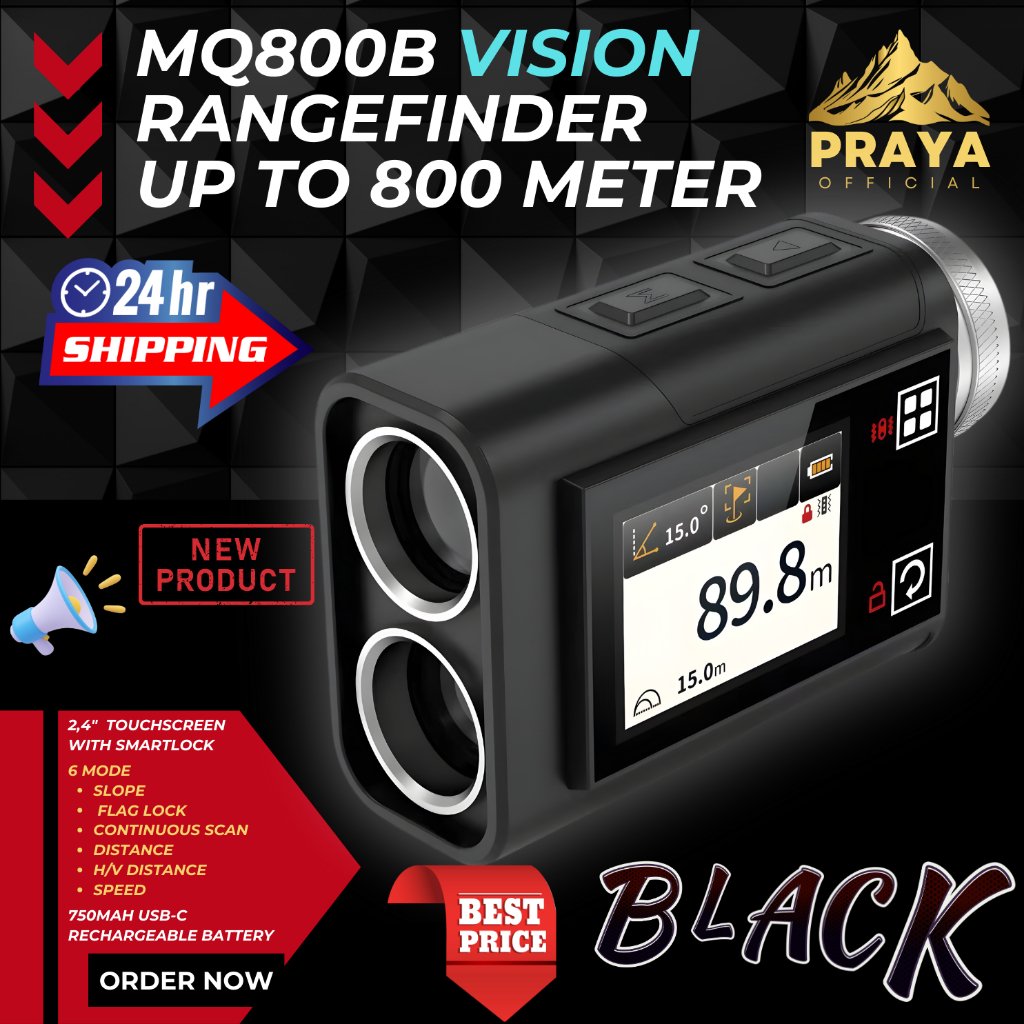 RANGE FINDER Rangefinder Teropong laser ukur jarak 600m 600 meter PRAYATECH original HUNTING Berburu