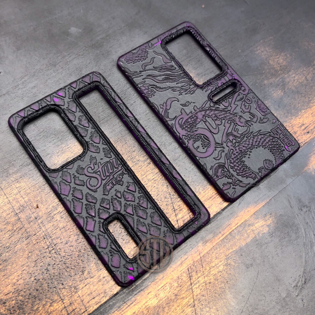 Panel Casing tutup Batre dotV2 Sturdy Hitam ungu Dragon - Remote