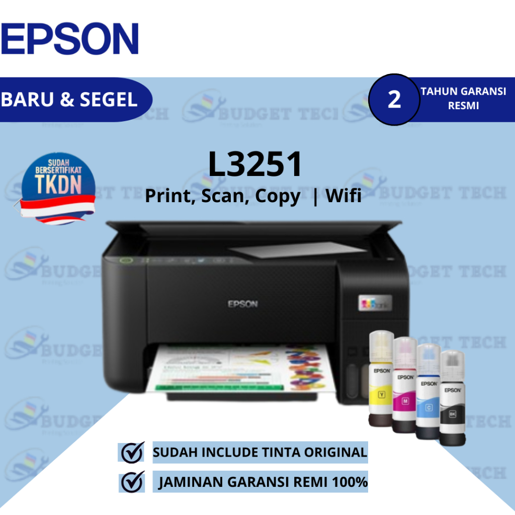 Printer Epson L3251 BARU Print Scan Copy Wi-Fi Garansi Resmi