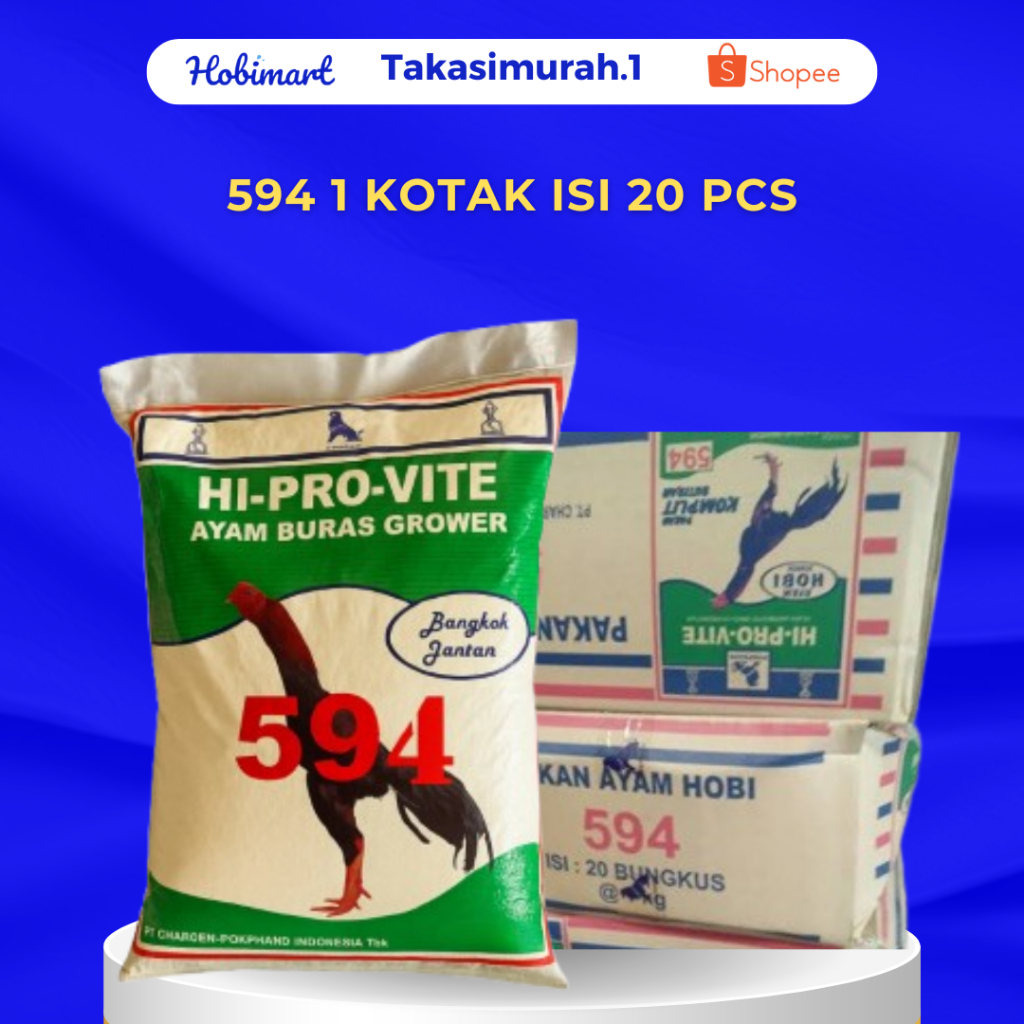 594 1 Kotak/Dus isi 20 pcs - Pakan Ayam Pur Voer Buras Grower Freshpack Pakan Ayam Bangkok