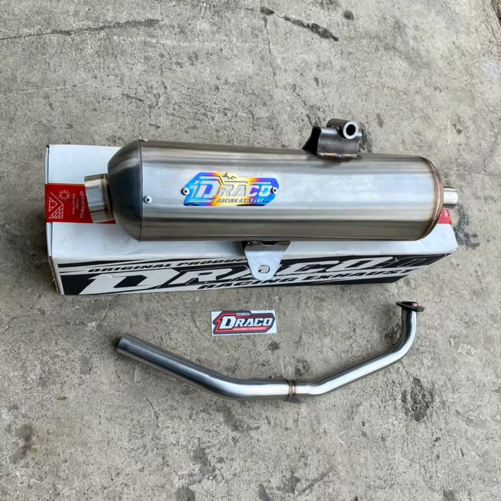 knalpot samlong DRACO half blue , fullsystem All matic