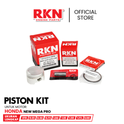 PISTON KIT NEW MEGAPRO ORIGINAL RKN OVERSIZE 0.50 1.00 - KYE