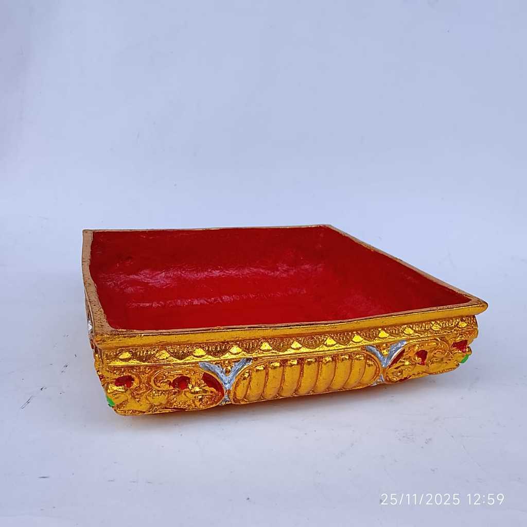 Wadah Fiber Bokoran tempat sodan fiber 19cm ukir bali