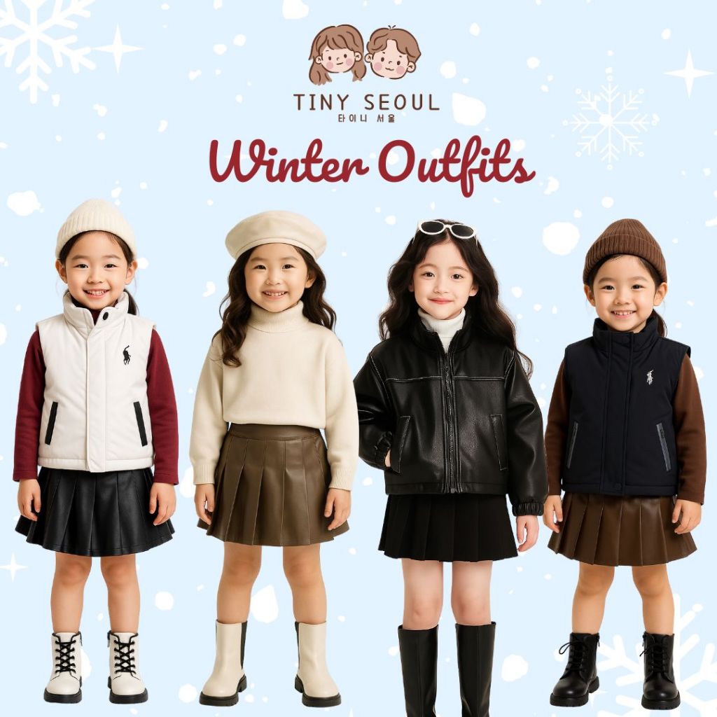 TINY SEOUL GIRL WINTER OUTFIT EDITION - Baju Musim dingin Anak Perempuan Jaket Winter Vest Rompi Our