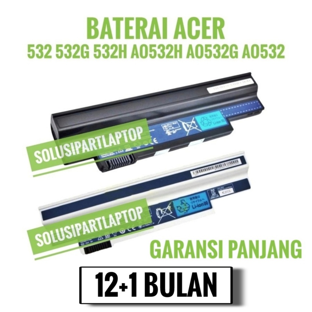 Baterai Laptop Netbook Acer Aspire One 532H NAV50 UM09H41 532 AO532 AO532H 532G UM09H73 UM09H36
