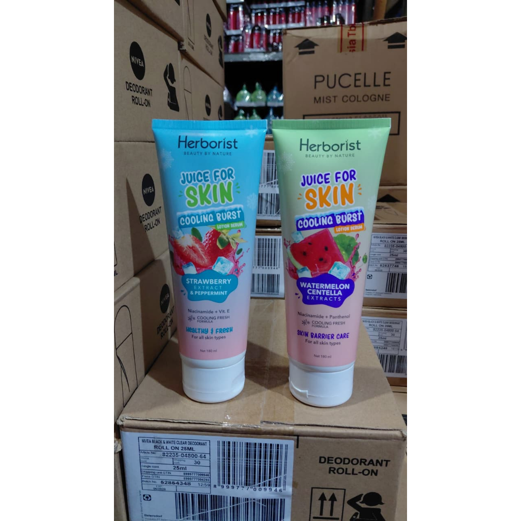 ( 3 PCS ) HERBORIST BODY SERUM COOLING BURST 180ML