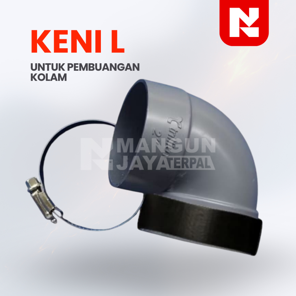 Keni L pembuangan Kolam 2 inch / 2dim pipa knee L