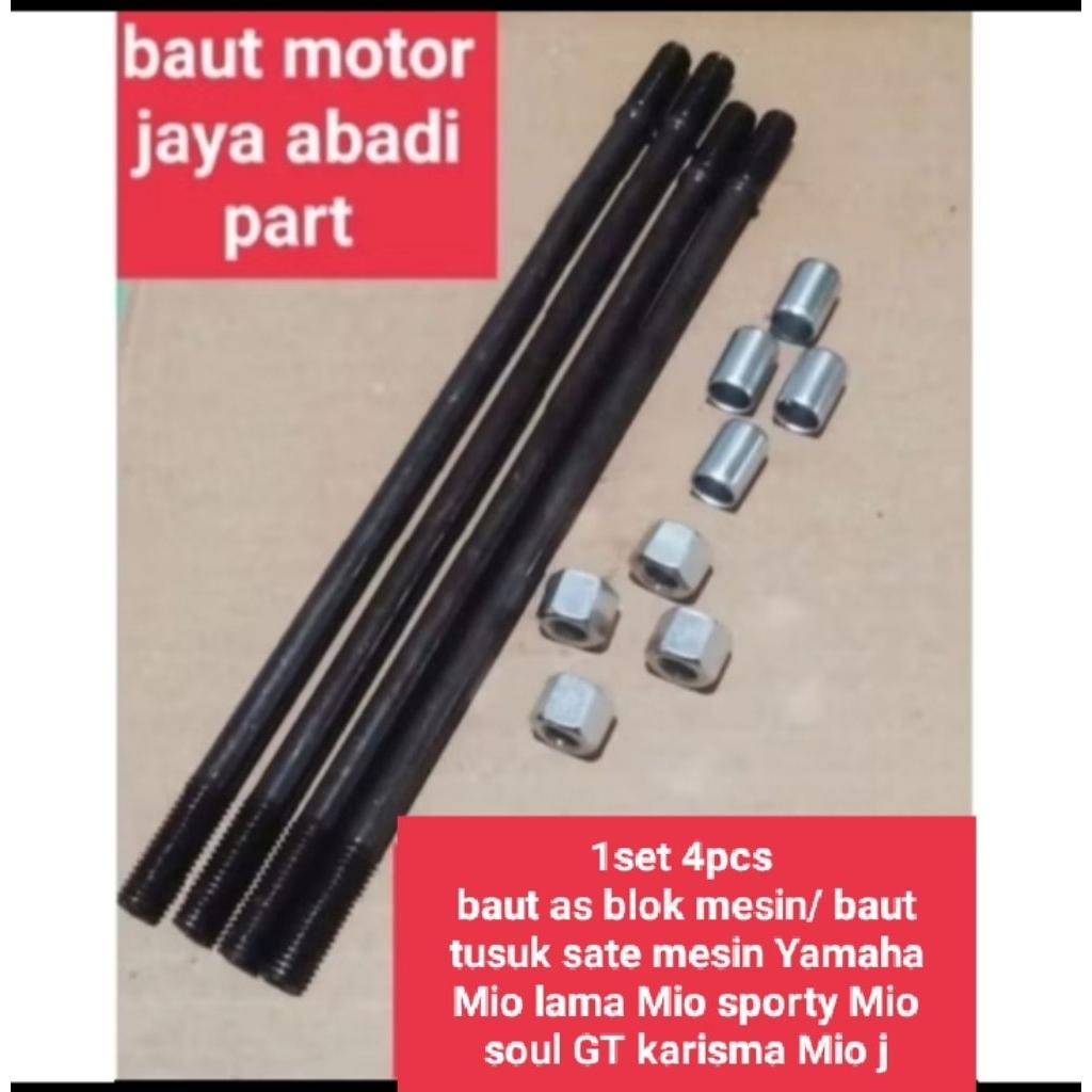 1set 4pcs baut as blok mesin yamaha Mio lama Mio sporty Mio soul GT karisma Mio j
