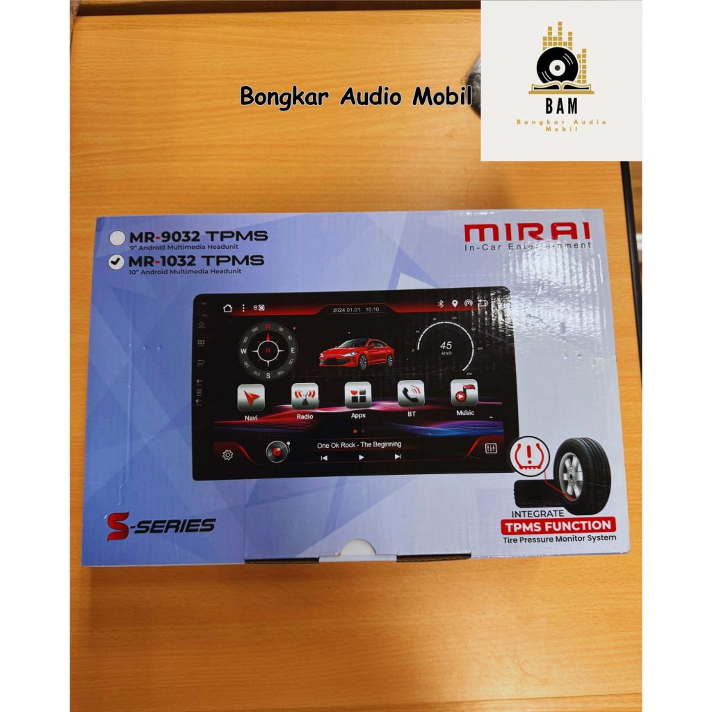 HEAD UNIT ANDROID MIRAI MR-1032 TPMS / HEAD UNIT MIRAI MR-1032 S-SERIES