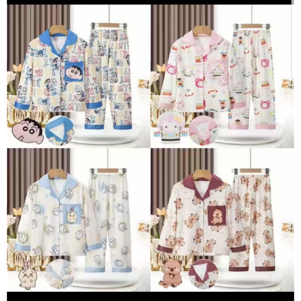 [YY]Baju piyama anak cowo cewe / piyama shinchan / piyama rilakuma / baju tidur anak