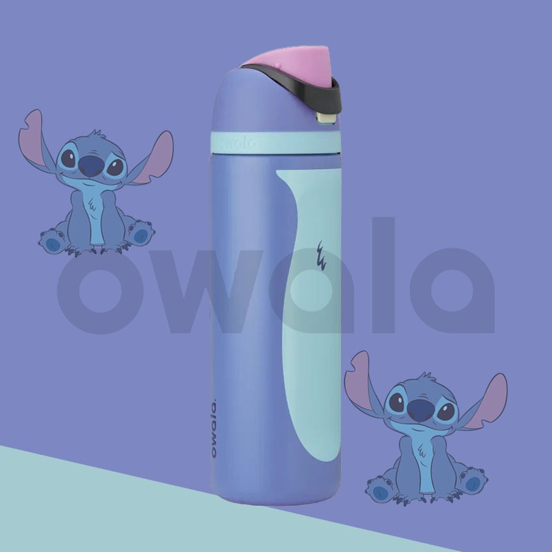 ORIGINAL Owala FreeSip Stitch 24oz Owala Bottle Tumbler Air Stainless Steel Terisolasi dengan Sedota