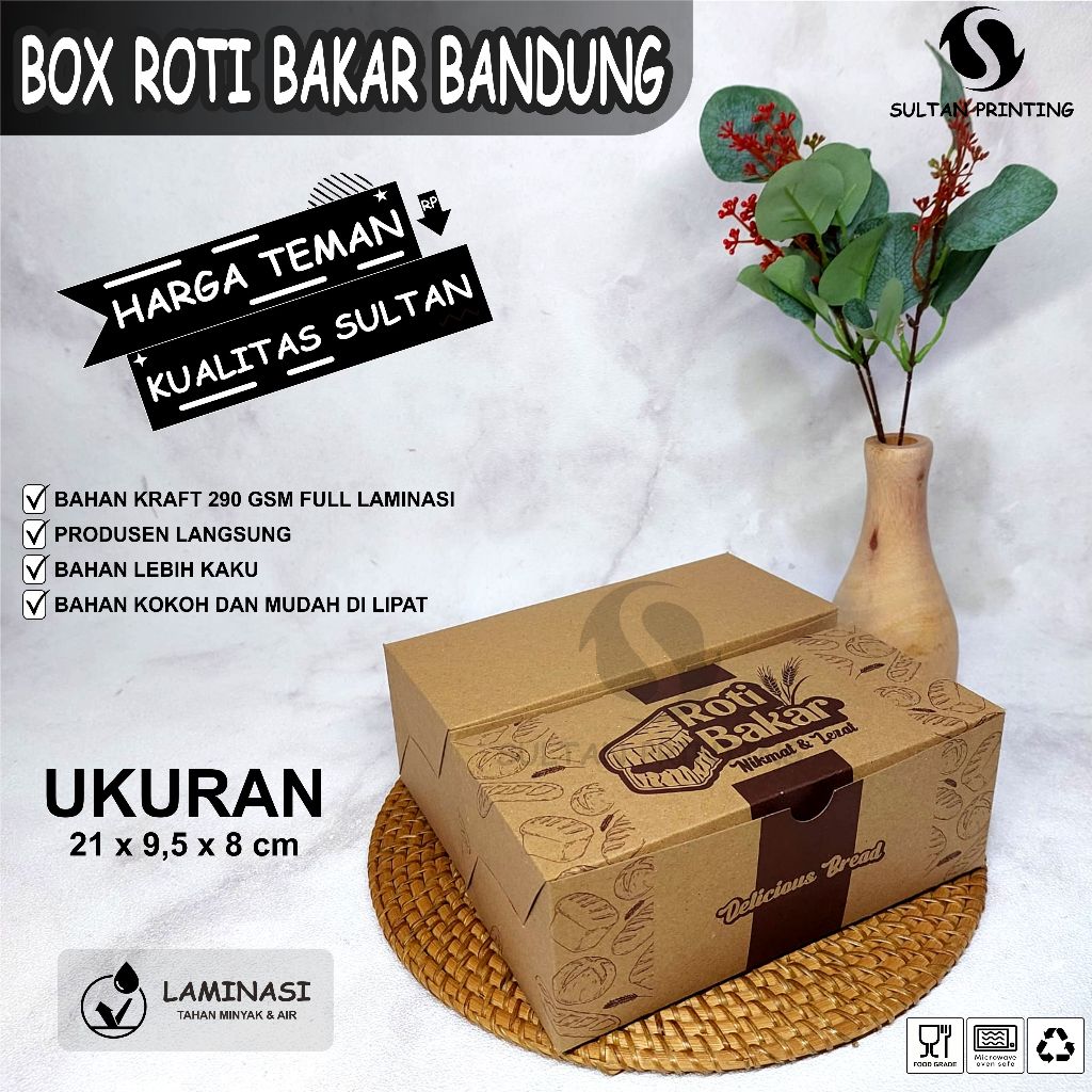 Dus Roti Bakar Bandung, Dus Brownies, Dus Bomboloni III kraft 290 gsm