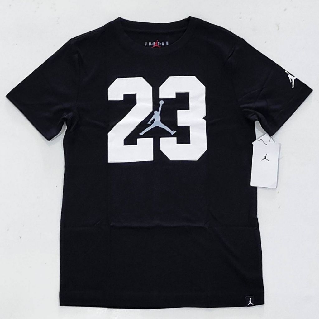 Baju Kaos Anak AIR JORDAN KIDS Seasonal Core Tee Black White Original *LIMITED STOCK