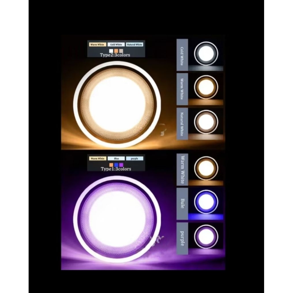 EMICO LAMPU LED DOWNLIGHT 6WATT 3WARNA/PANEL INBOW DOWNLIGHT 3VARIAN WARNA