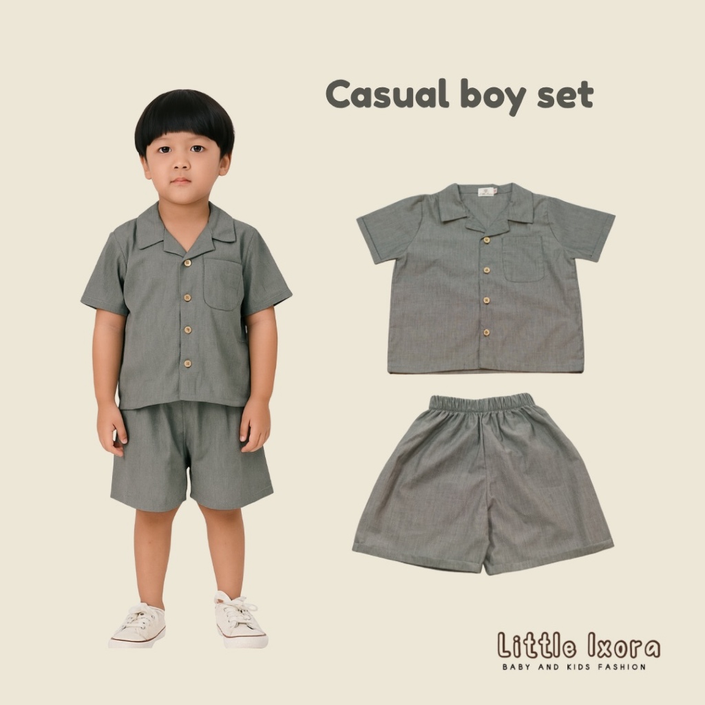 Casual Boy Set - Setelan atas bawah anak  1-5th LITTLE IXORA
