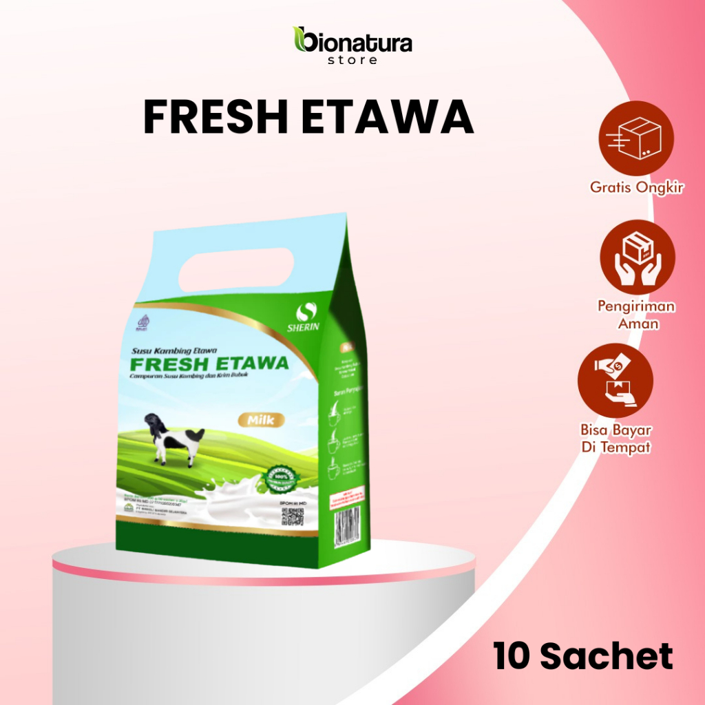 Susu Kambing Suplemen / Vitamin Penggemuk Badan Anak Dewasa Fresh Etawa Isi 10 Sachet