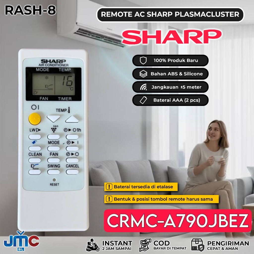Remot Remote AC SHARP Plasmacluster CRMC-A790JBEZ