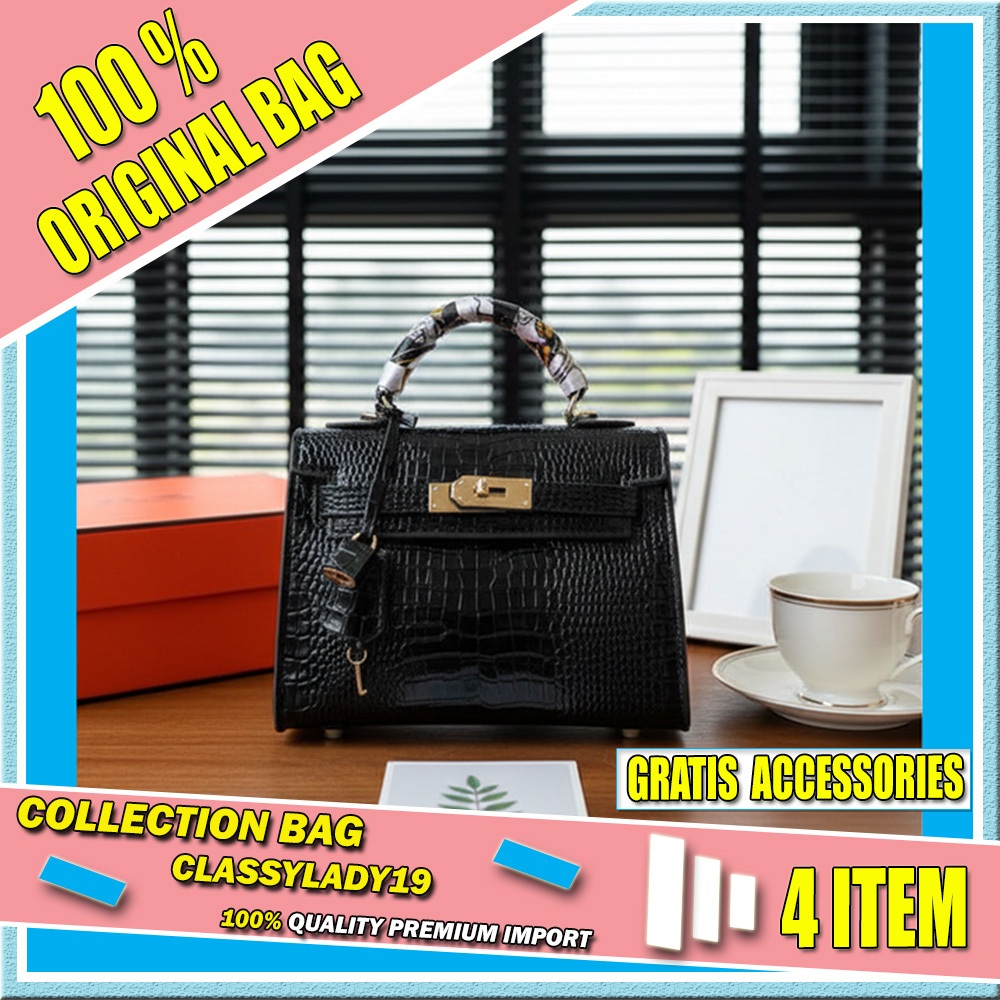 Classylady CL 659 Tas Everbest Hand Bag Croco Kulit Mini Wanita Import Batam Tas Slempang Selempang 