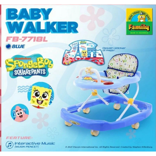 Baby Walker Family 7718L Tanpa Gagang / Membantu Anak Belajar Jalan