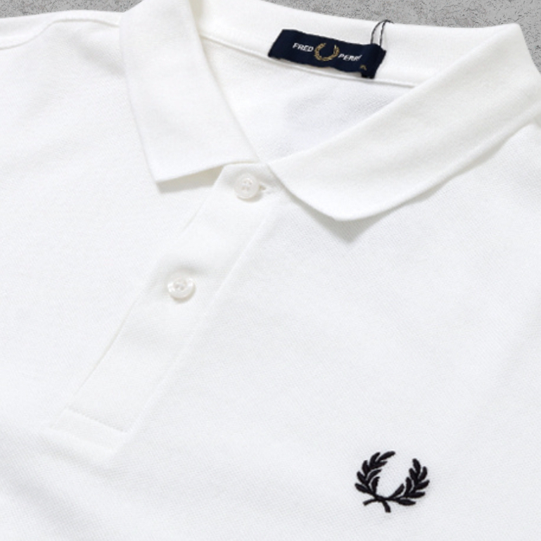 Kaos Polo Kemeja Pria FP M6000 Classic White - Simple Motif Best Deal  Original Store Limited Offer