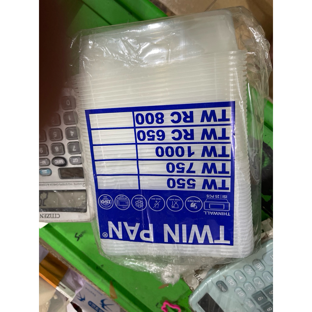 (1 PACK/25 PCS ) KOTAK MAKAN THINWALL 500ML | THINWALL RECTANGLE 500ML