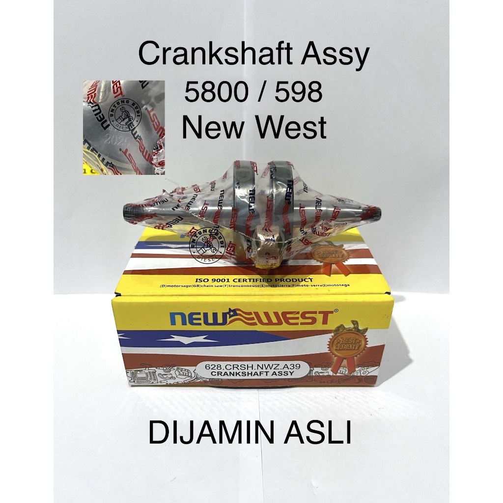 Crankshaft 5800 New West 628 598 598X As Kruk Chainsaw Gergaji Mesin Senso 20 22 24 inch