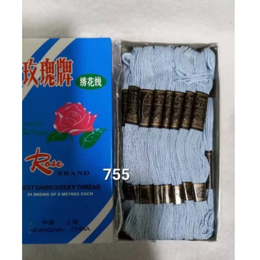 LANGSUNG KIRIM  GROSIR BENANG SULAM PER BOX ROSE ISI 24 pcs