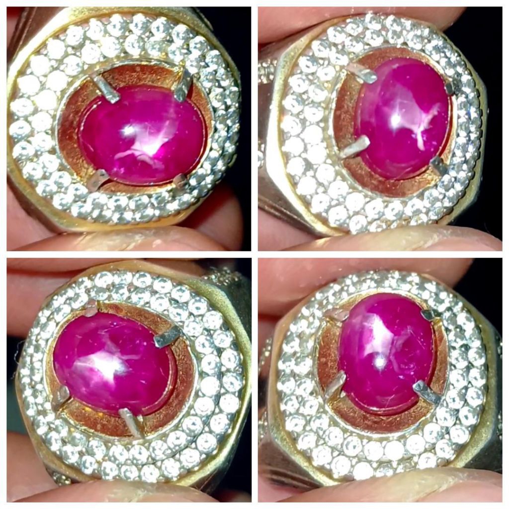 Natural Red Ruby Star Belang Burma pigeonblood 4 carat