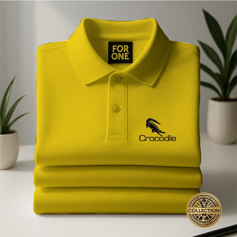 Crocodile Baju Kaos Pria Wanita Lengan pendek - Kaos Polo shirt berkerah bahan katun