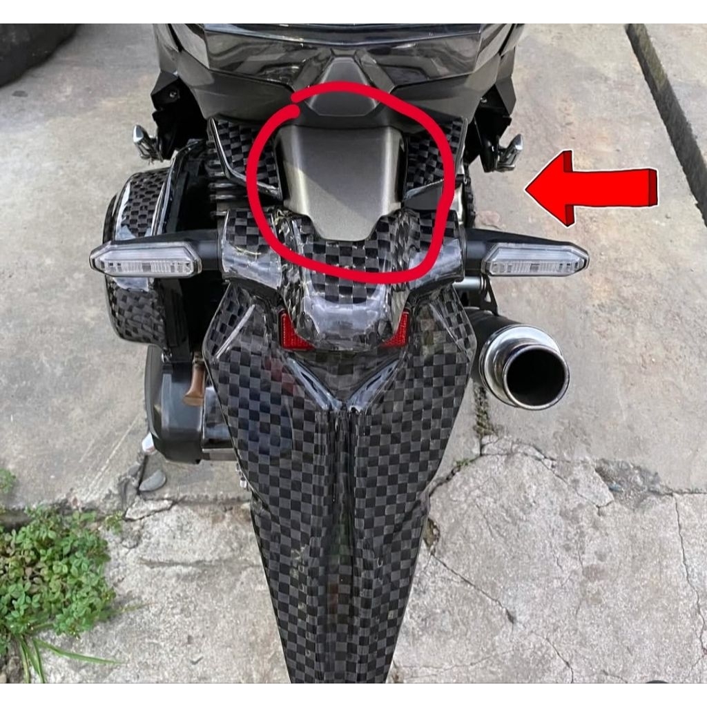 Dudukan spakbor belakang kevlar vario 125/150 new, vario 160, Adv carbon kevlar