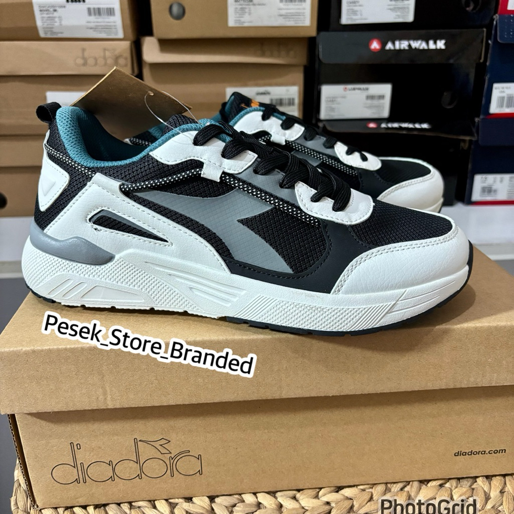 Sepatu Diadora Nizar (M) warna Hitam putih size 39,40 saja original sale