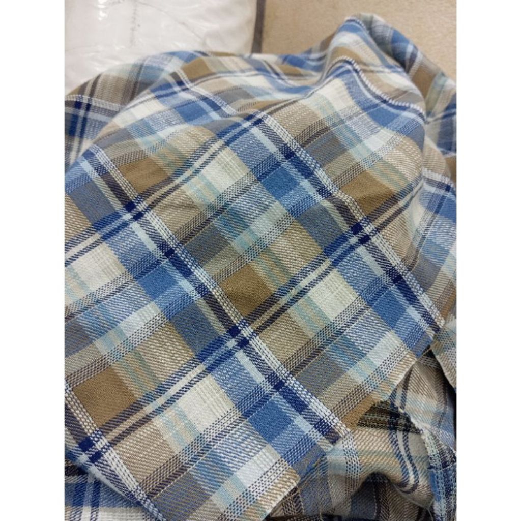 Katun Linen motif kotak/bahan Linen original/kain Linen kotak/Linen motif, harga(0,5m/persetengah me