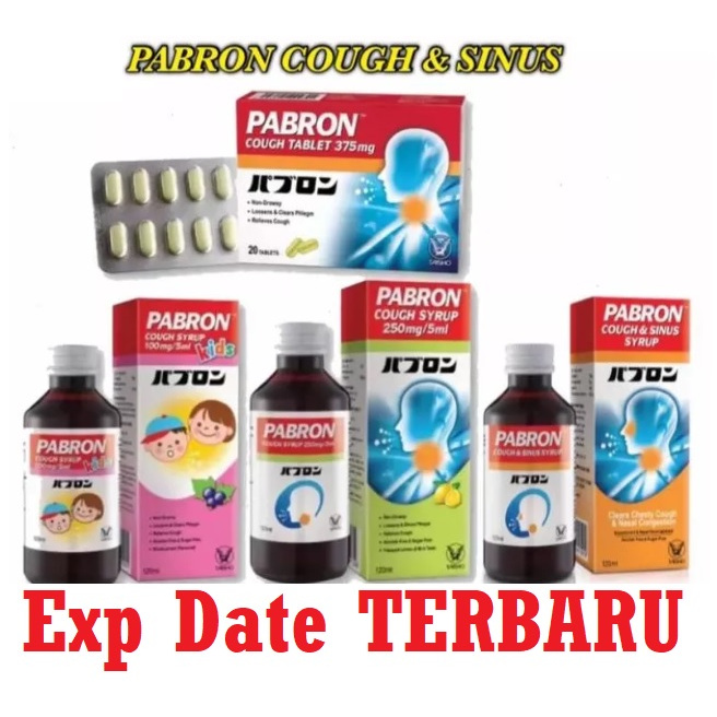 Obat Batuk Pabron Cough Tablet 375 mg Kids Cough syrup 100mg/5ml 120ml Original