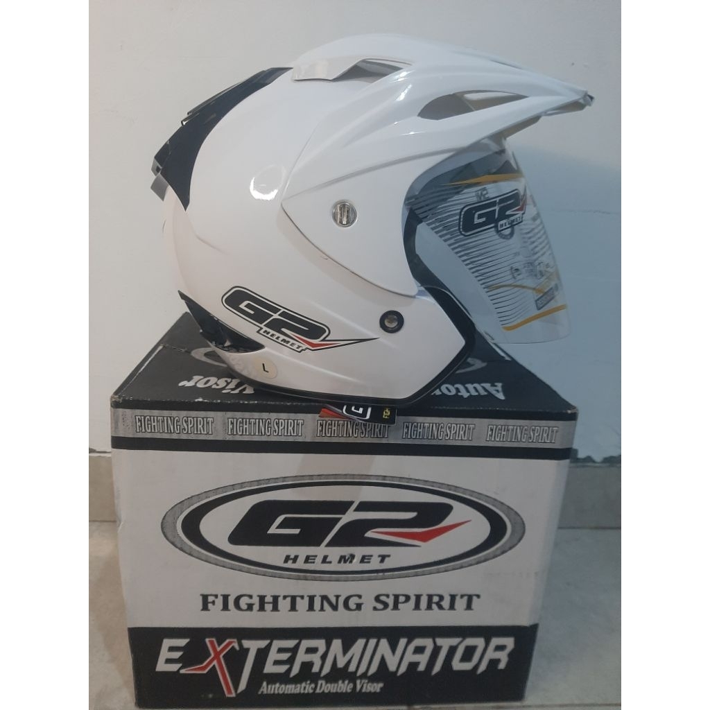 Helm G2 white Double Visor