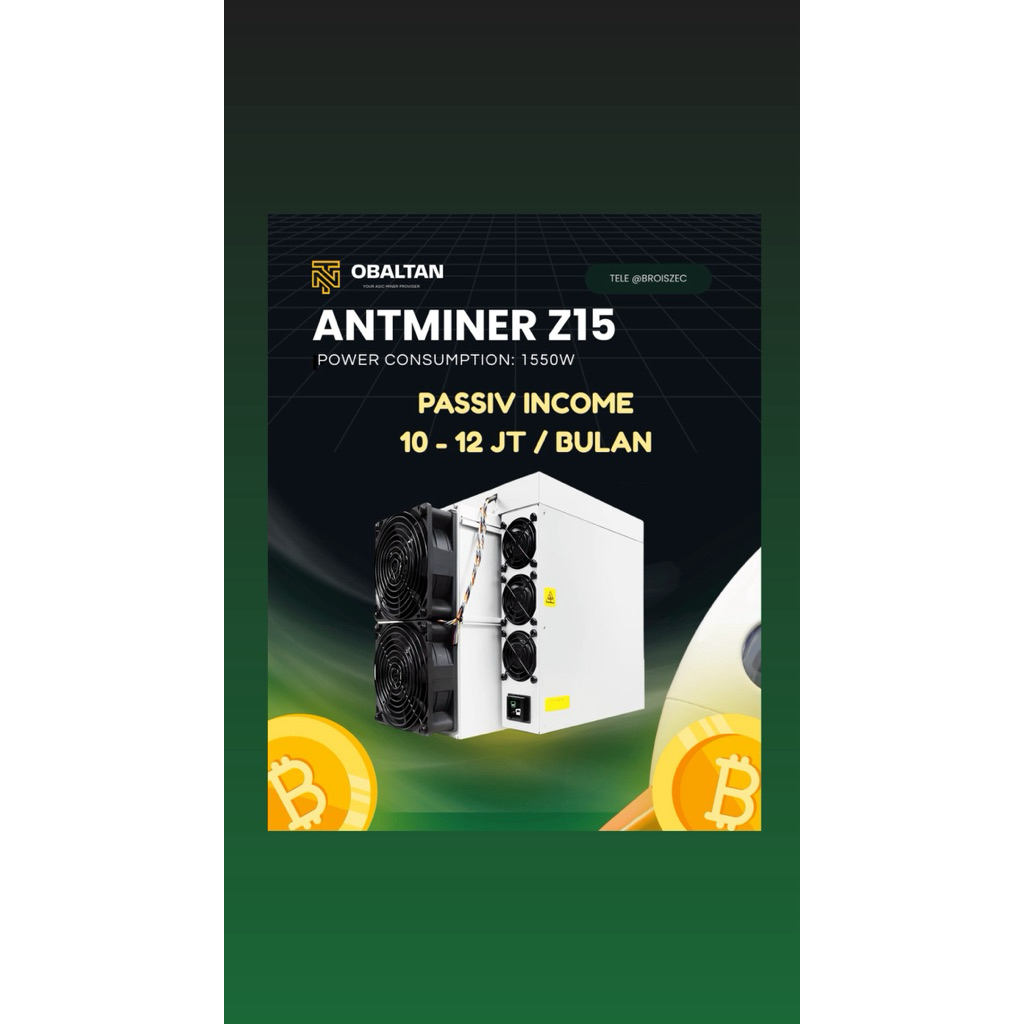 Antminer Z15 420 Ksol 1550 Watt Zec Zcash Miner