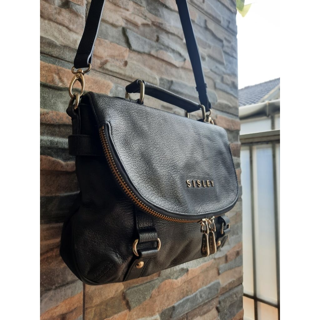 Sling Bag Hitam Sisley - Tas Branded Original