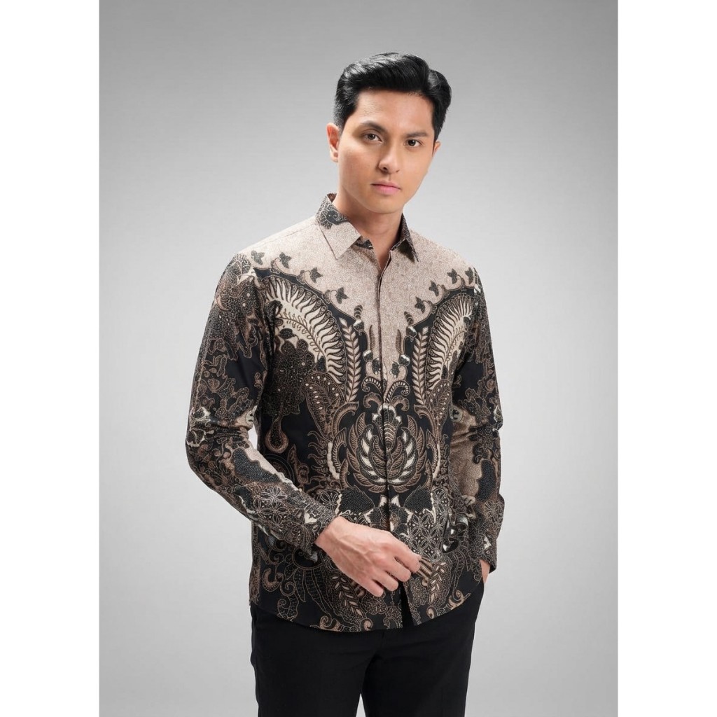 Doabuyul - Kemeja Batik Pria Lengan Panjang Baju Batik Pria Lengan Panjang Seragam