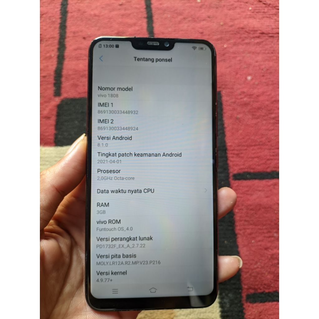 VIVO Y81 original normal bekas ram 3 sesuai poto